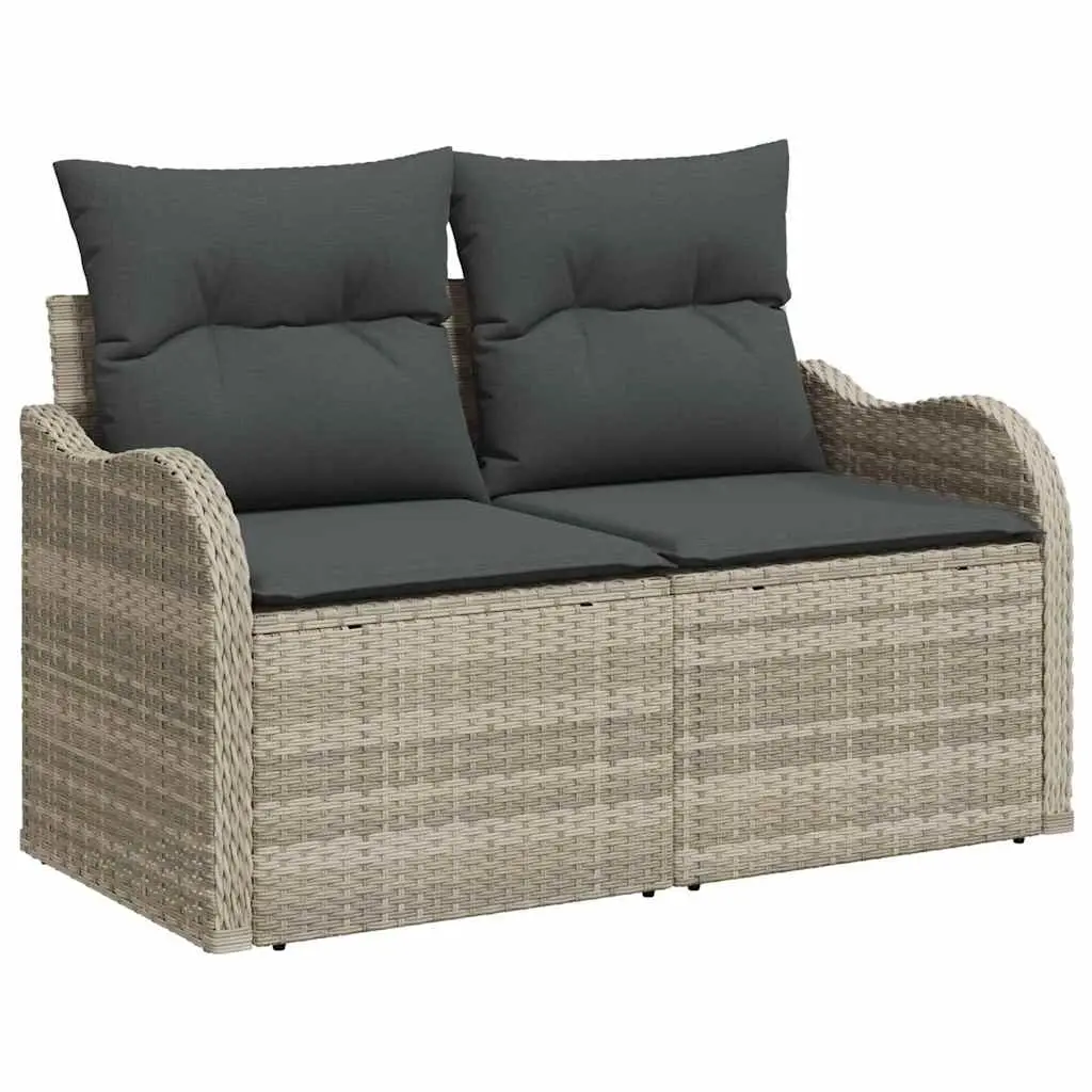 Ensemble canapé de jardin Polyrotin Modulable 10 places Gris Clair – ComfortXL Outdoor Living