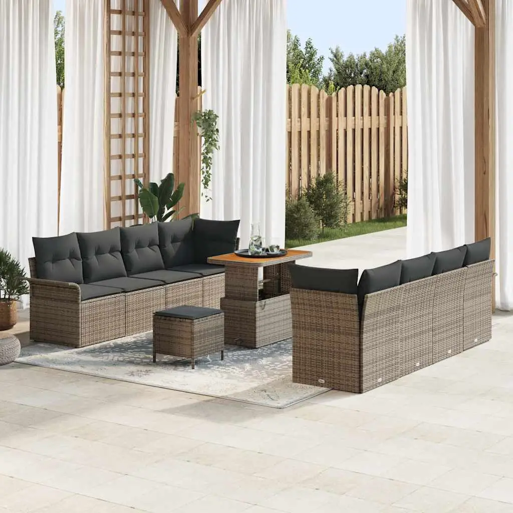 Ensemble de canapé de jardin avec coussin Gris 90 x 55 x 71 cm vidaXL 3364063