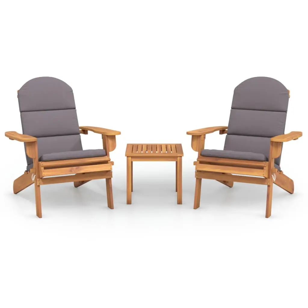 Ensemble de 3 pcs salon de jardin – Mobilier d’extérieur – Mobilier de jardin bois acacia solide-JU7307