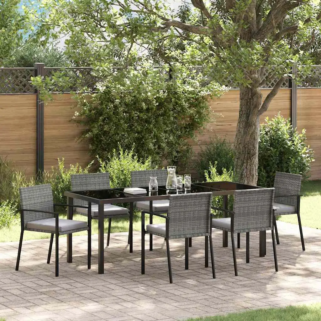 Ensemble de salle à manger pour jardin 6 pcs Gris vidaXL 3379245