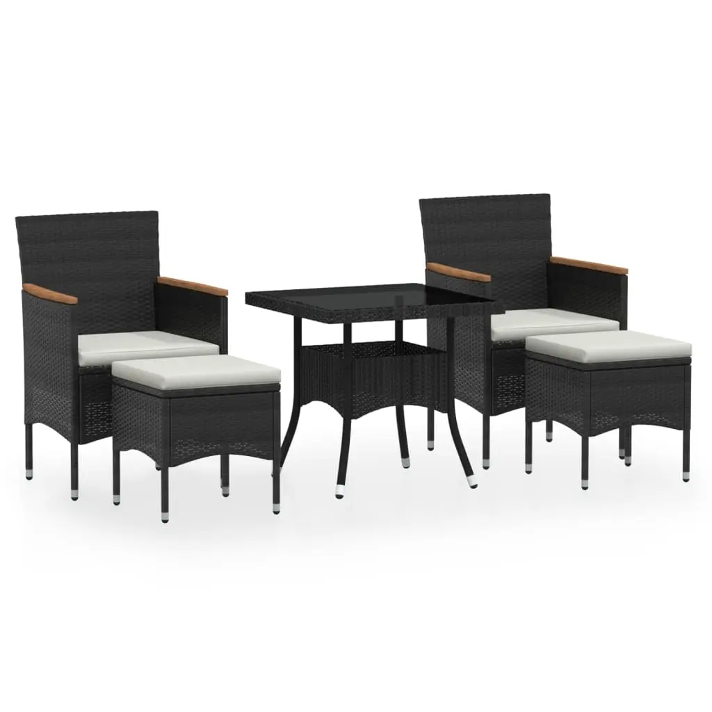 Ensemble de 9 pcs table de jardin avec chaises – mobilier de jardin résine tressée et verre trempé-JU2890