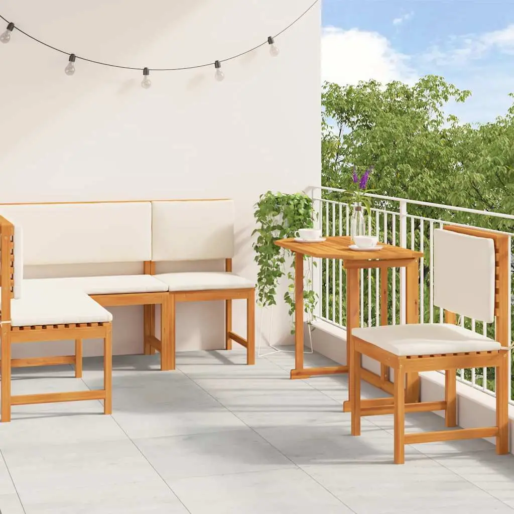 Ensemble de banc de jardin 4 pcs Marron Bois d’Acacia Massif vidaXL 3329101