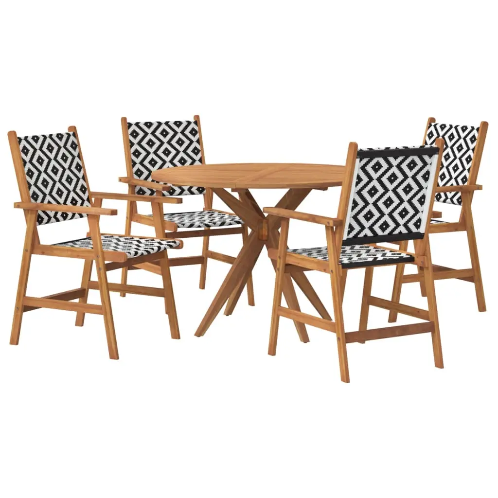 Ensemble de 5 pcs table de jardin avec chaises – mobilier de jardin Bois d’acacia solide-JU2844