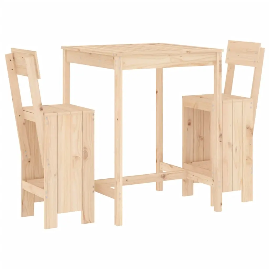 Ensemble de 3 pcs bar de jardin – Mobilier d’extérieur – Mobilier de jardin bois de pin massif-JU2147