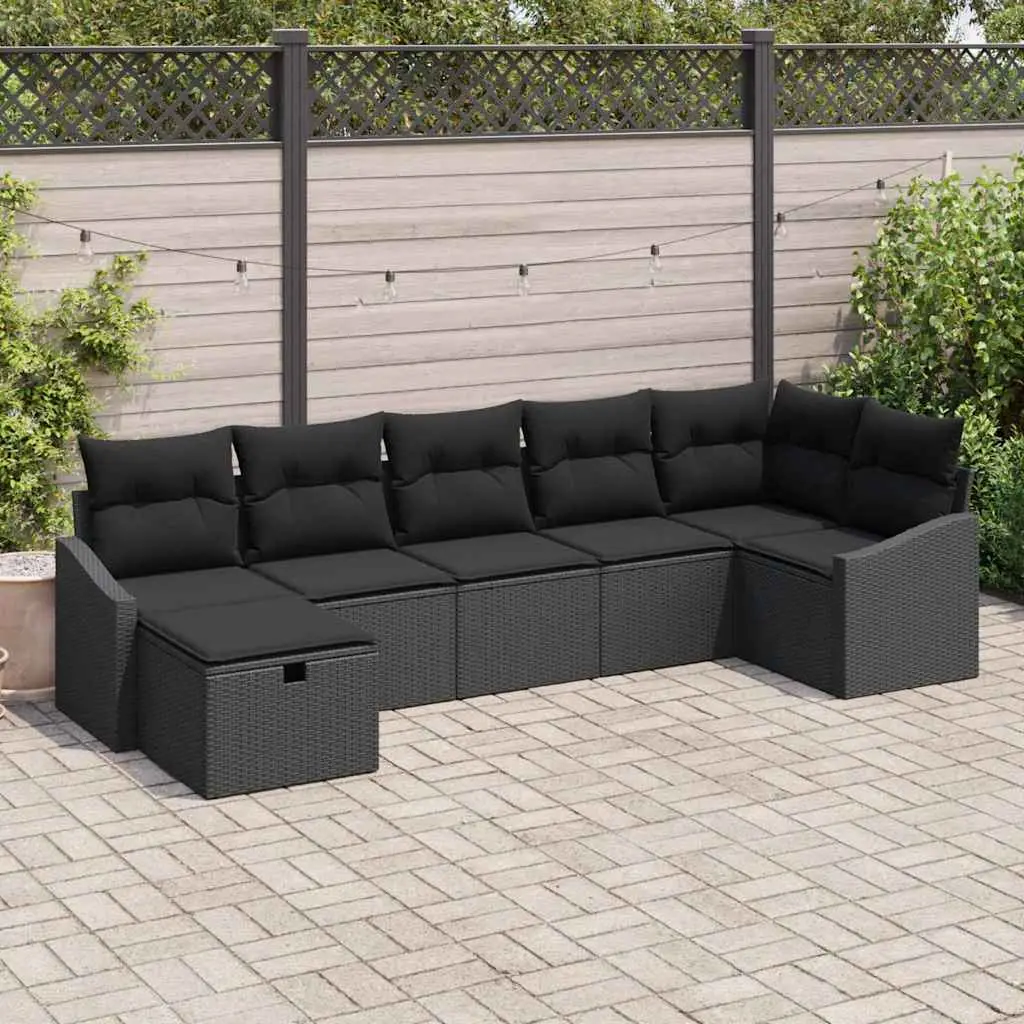 Ensemble de Canapés avec coussin 7 pcs polyrotin vidaXL 3360634