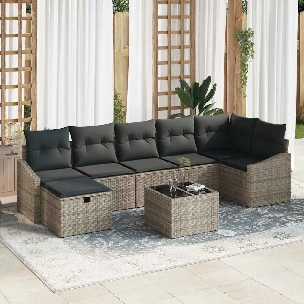 Ensemble de Canapés avec coussin 8 pcs polyrotin vidaXL 3360640