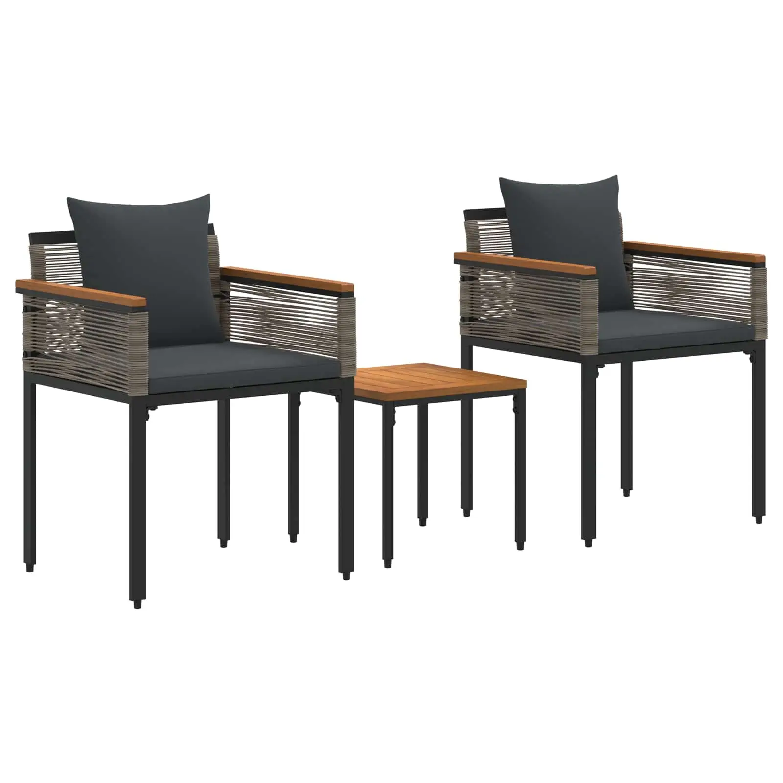 Ensemble de meubles d’extérieur 3 pcs | Mobilier d’extérieur Gris et Gris foncé Maison Chic