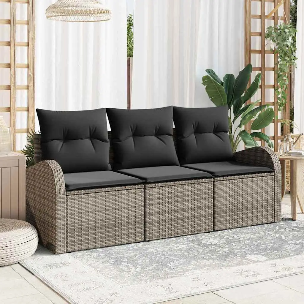 Ensemble de canapé de jardin Gris polyrotin vidaXL 3345899
