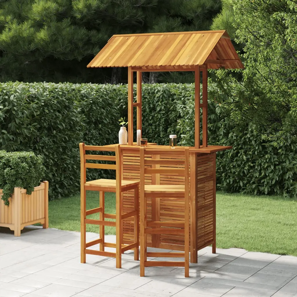 Ensemble de bar de jardin 3 pcs Bois d’acacia solide vidaXL 3116004