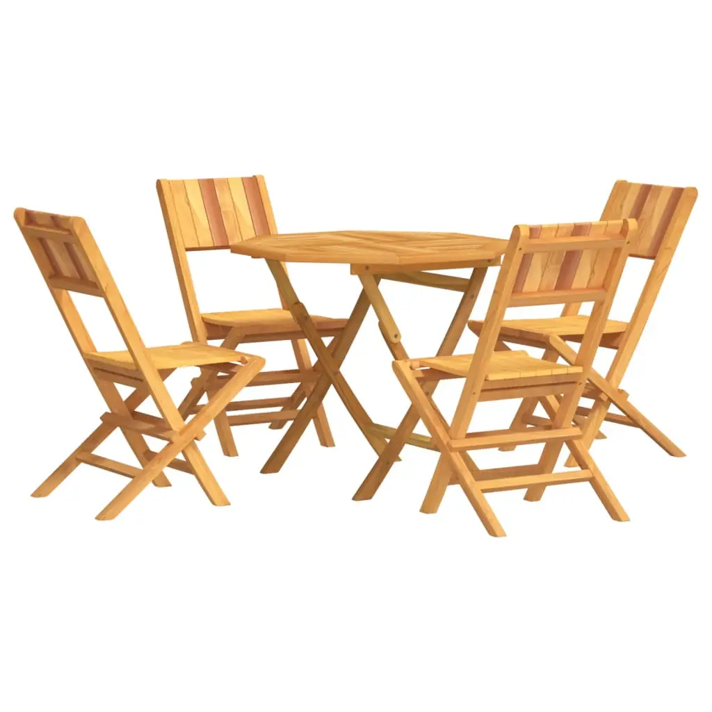 Ensemble de 5 pcs table de jardin avec chaises – mobilier de jardin Bois de teck massif-JU2612