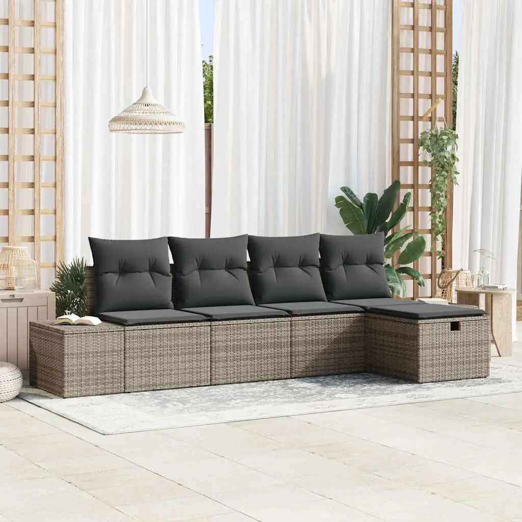 Ensemble de Canapés avec coussin 5 pcs polyrotin vidaXL 3360690