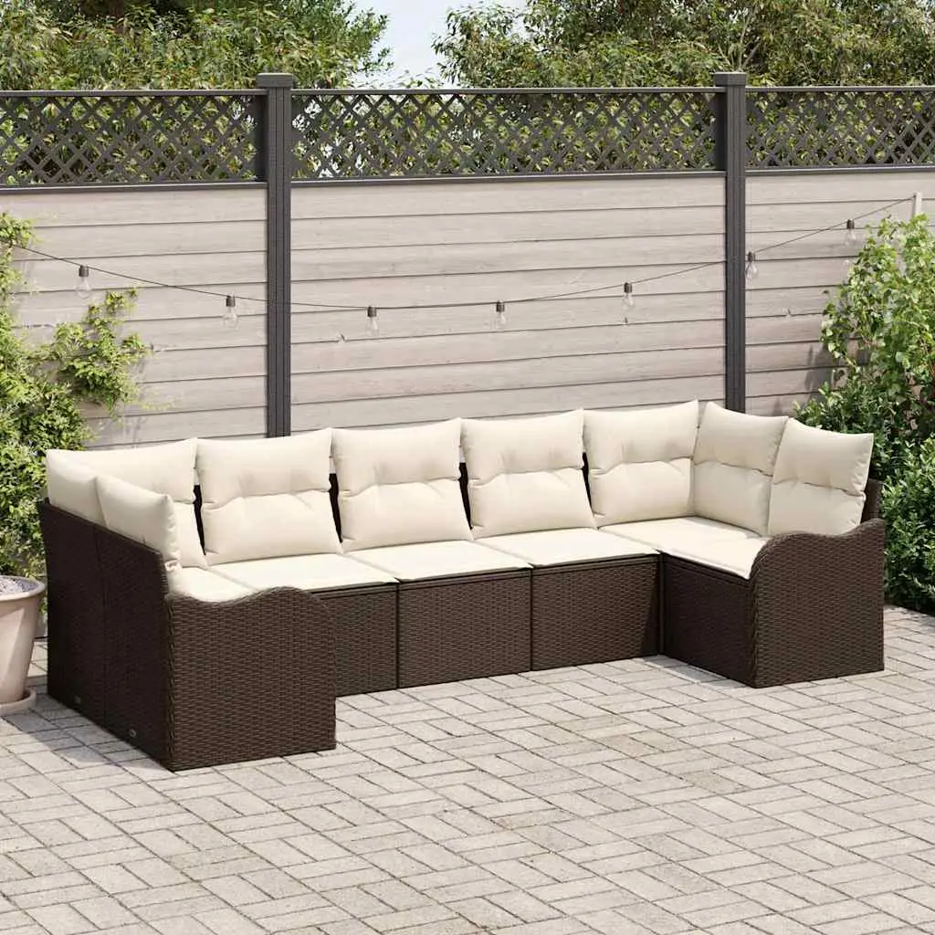 Ensemble de canapé de jardin Marron polyrotin vidaXL 3345848