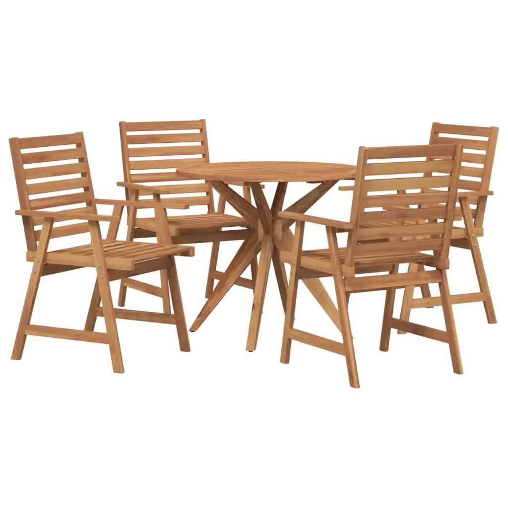 Ensemble de 5 pcs table de jardin avec chaises – mobilier de jardin Bois d’acacia solide-JU2651