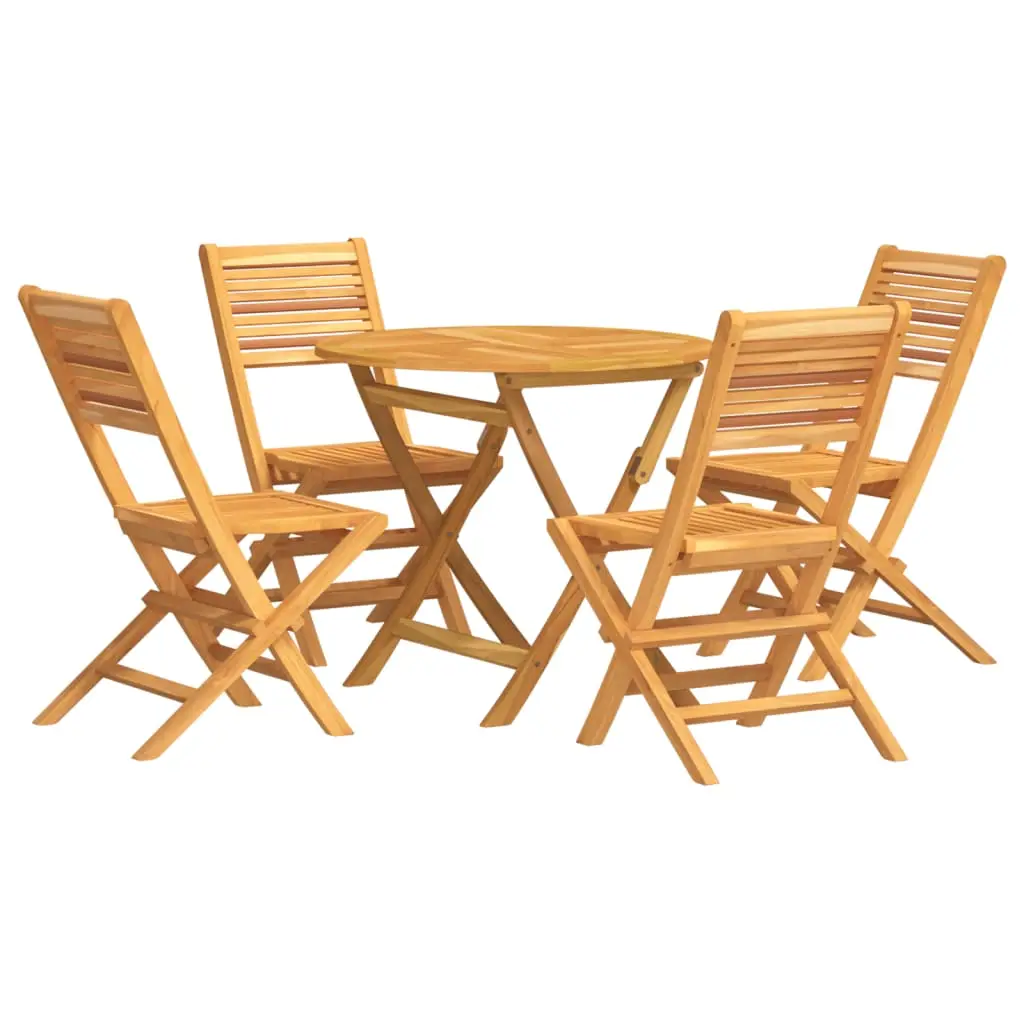 Ensemble de 5 pcs table de jardin avec chaises – mobilier de jardin Bois de teck massif-JU2833