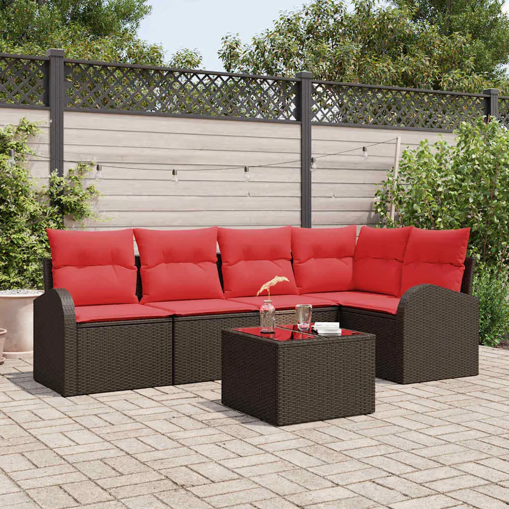 Ensemble de canapé de jardin Marron polyrotin vidaXL 3346054