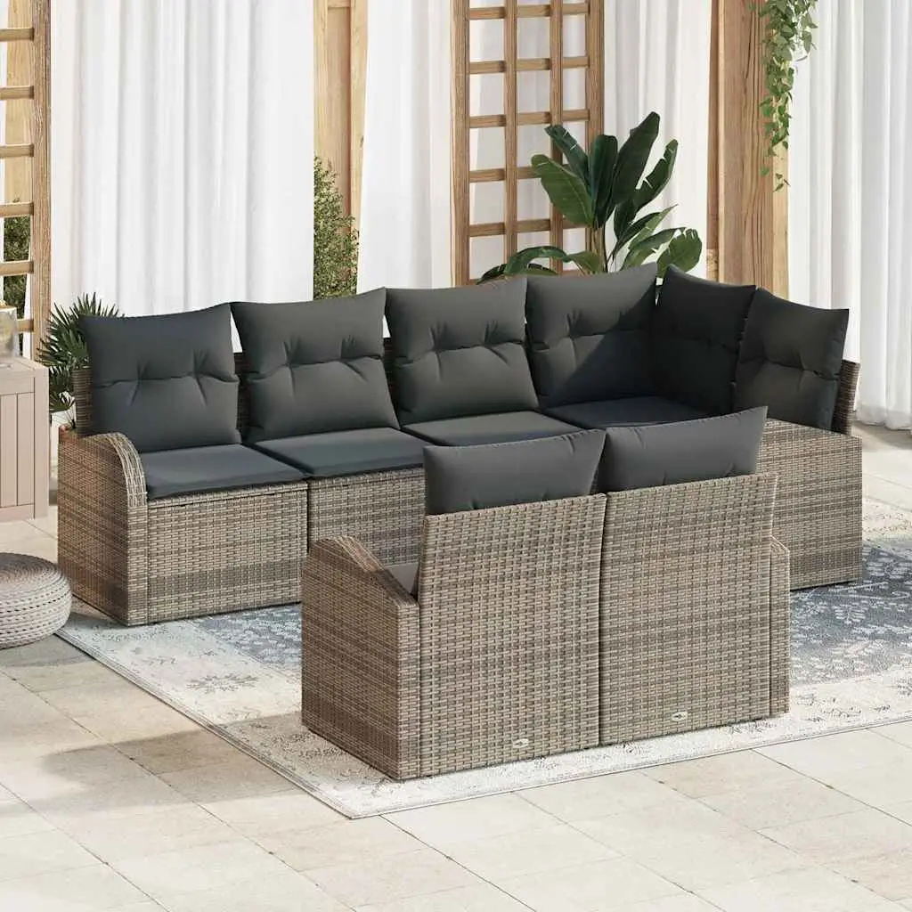 Ensemble de canapé de jardin Gris polyrotin vidaXL 3346079
