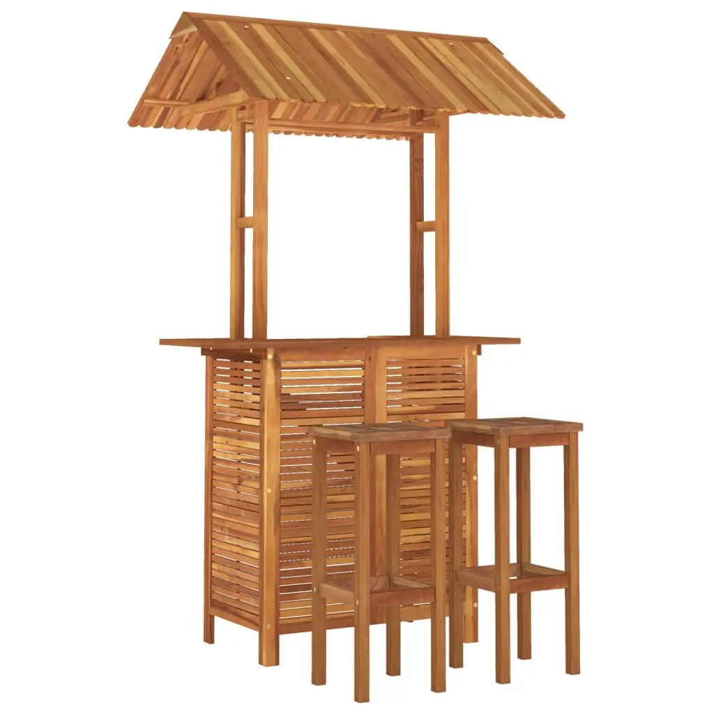 Ensemble de bar de jardin 3 pièces bois d’acacia solide