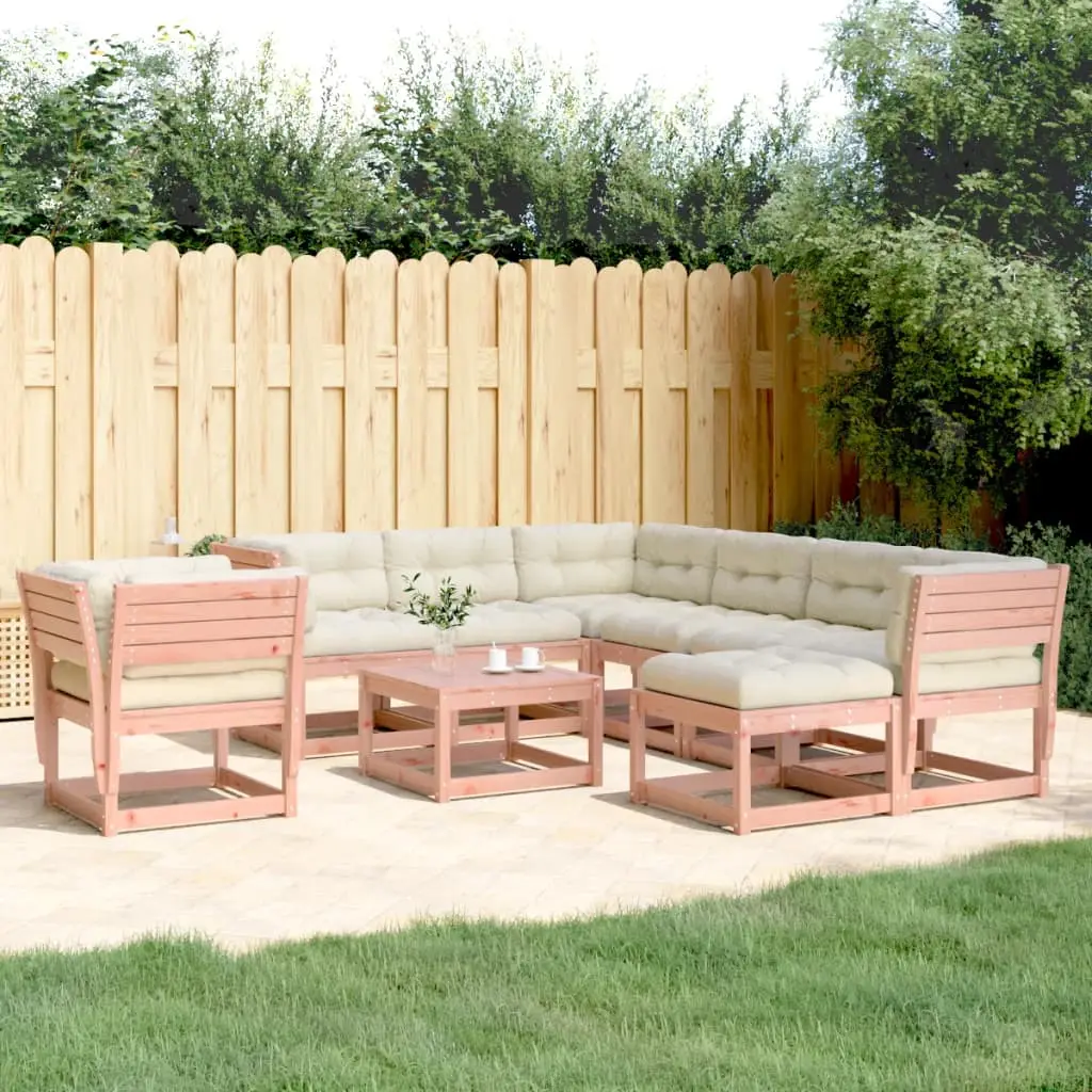 Ensemble de jardin XXL 8 places Bois de douglas massif durable Coussins confort pour Famille – ComfortXL Outdoor Living