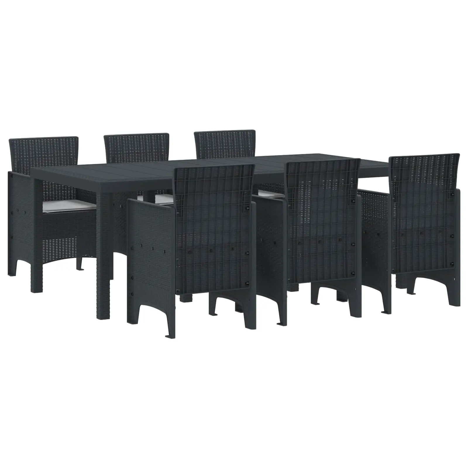 Ensemble de salle à manger pour jardin 7 pcs Anthracite vidaXL 3378714 Anthracite/ Gris clair