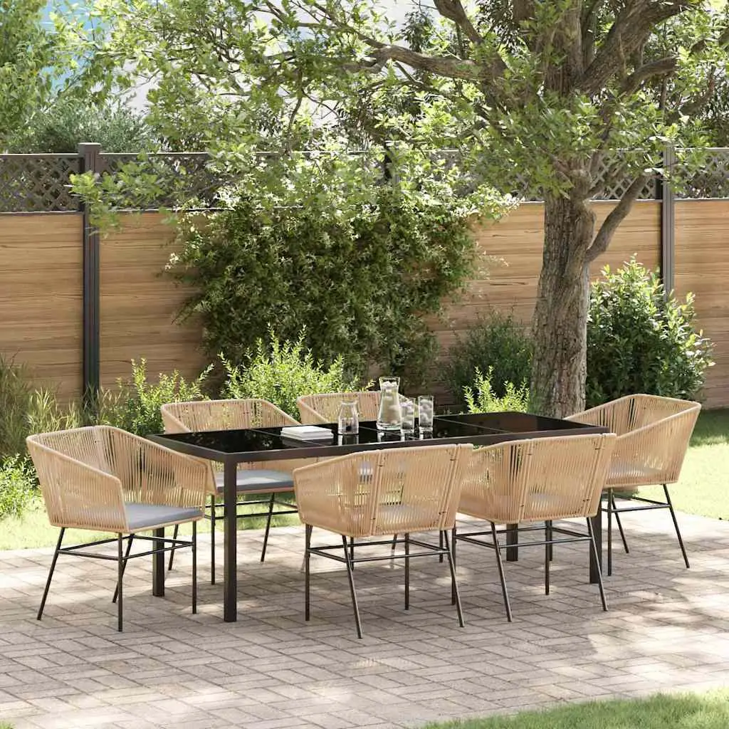 Ensemble de salle à manger pour jardin 7 pcs Marron vidaXL 3380930