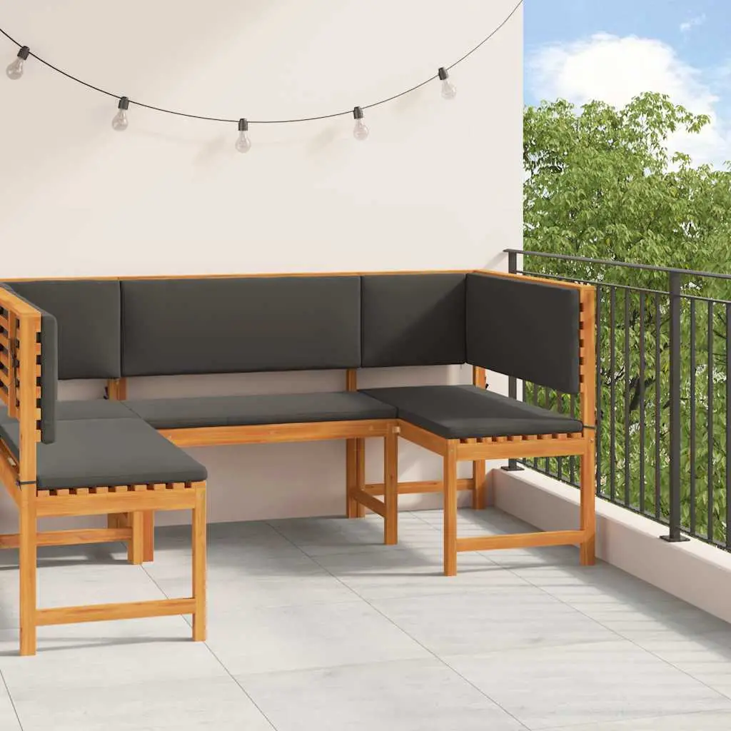 Ensemble de banc de jardin 3 pcs Marron Bois d’Acacia Massif vidaXL 3329106