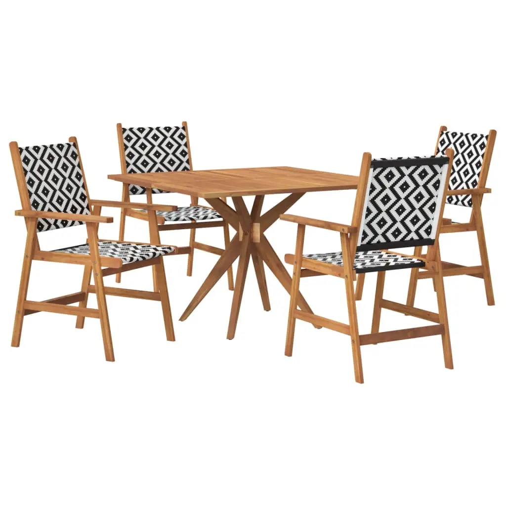 Ensemble de 5 pcs table de jardin avec chaises – mobilier de jardin Bois d’acacia solide-JU2665
