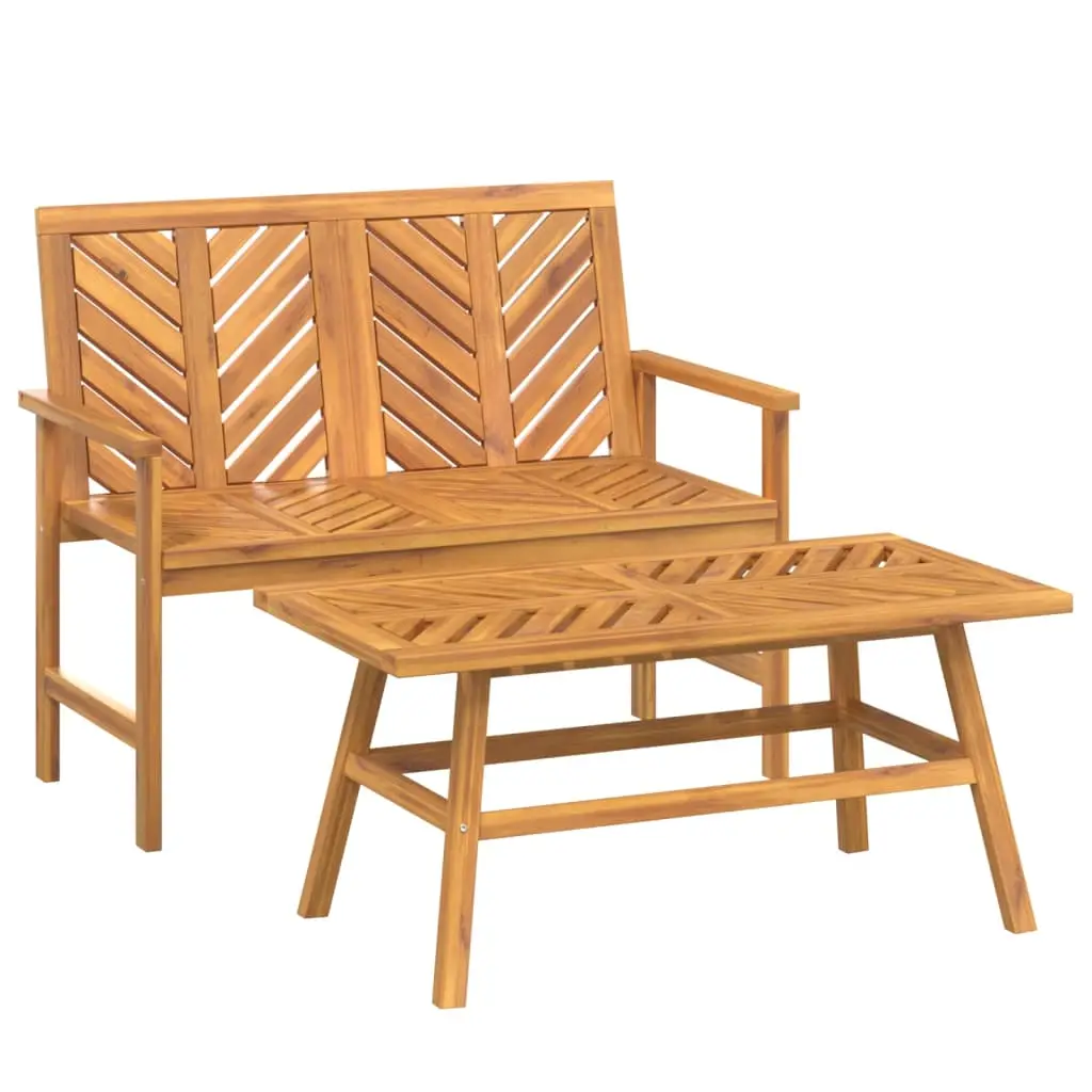 Ensemble de 2 pcs salon de jardin – Mobilier d’extérieur – Mobilier de jardin bois d’acacia solide