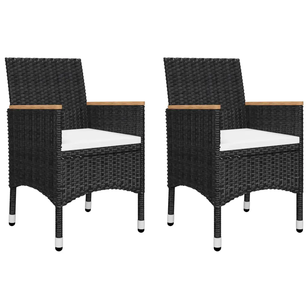 Ensemble de 5 pcs table de jardin avec chaises – mobilier de jardin Noir-JU3162
