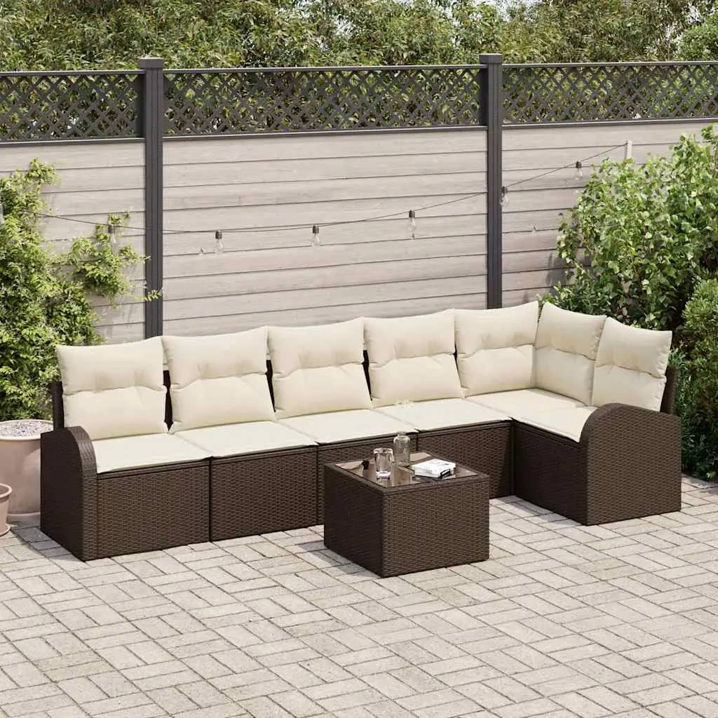 Ensemble de canapé de jardin Marron polyrotin vidaXL 3346068