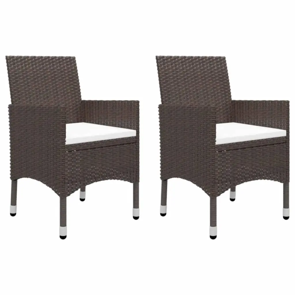 Ensemble de 5 pcs table de jardin avec chaises – mobilier de jardin Marron-JU3001