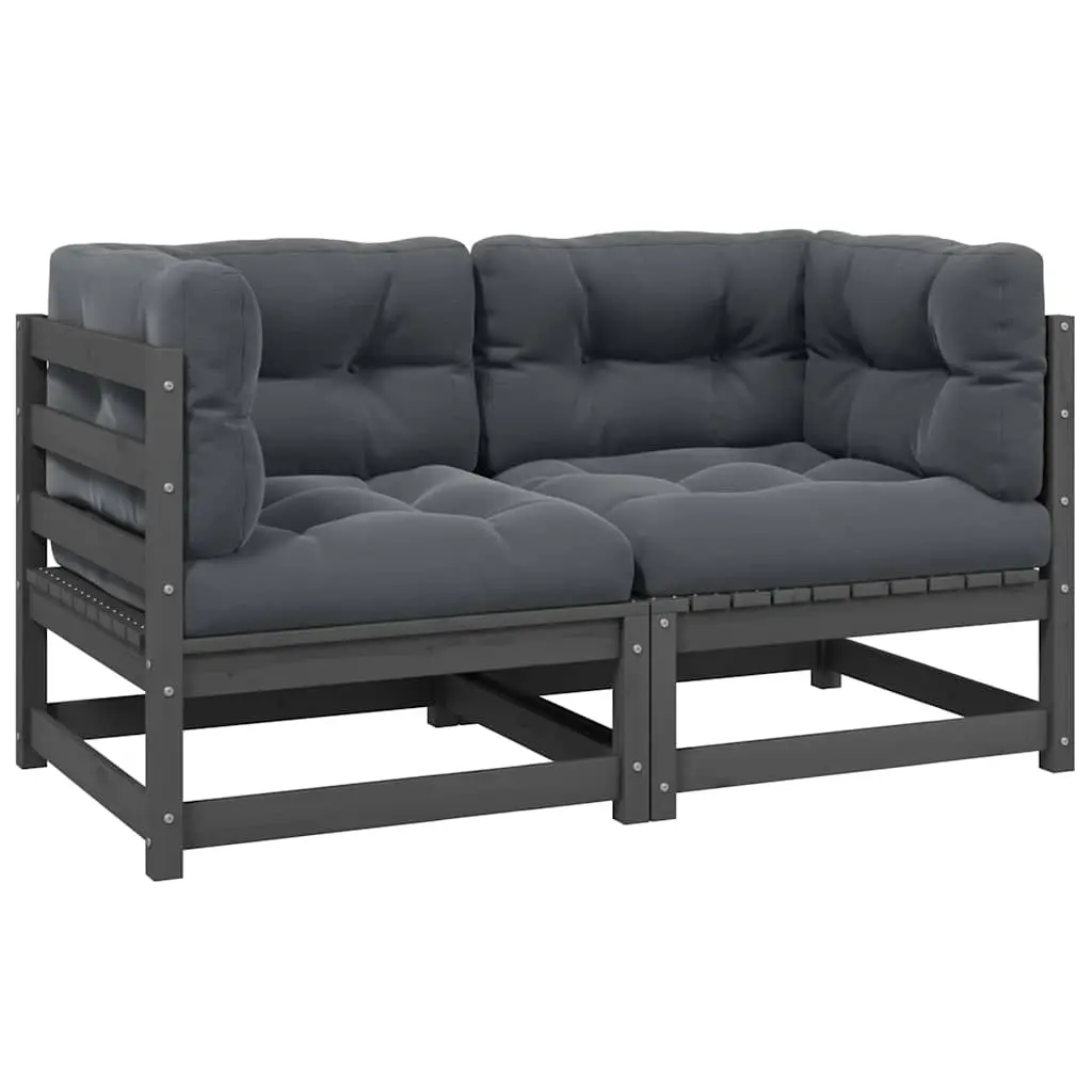 Ensemble Canapé Duo Extérieur Pin Massif Gris Design à Lattes Confort Anthracite – ComfortXL Outdoor Living