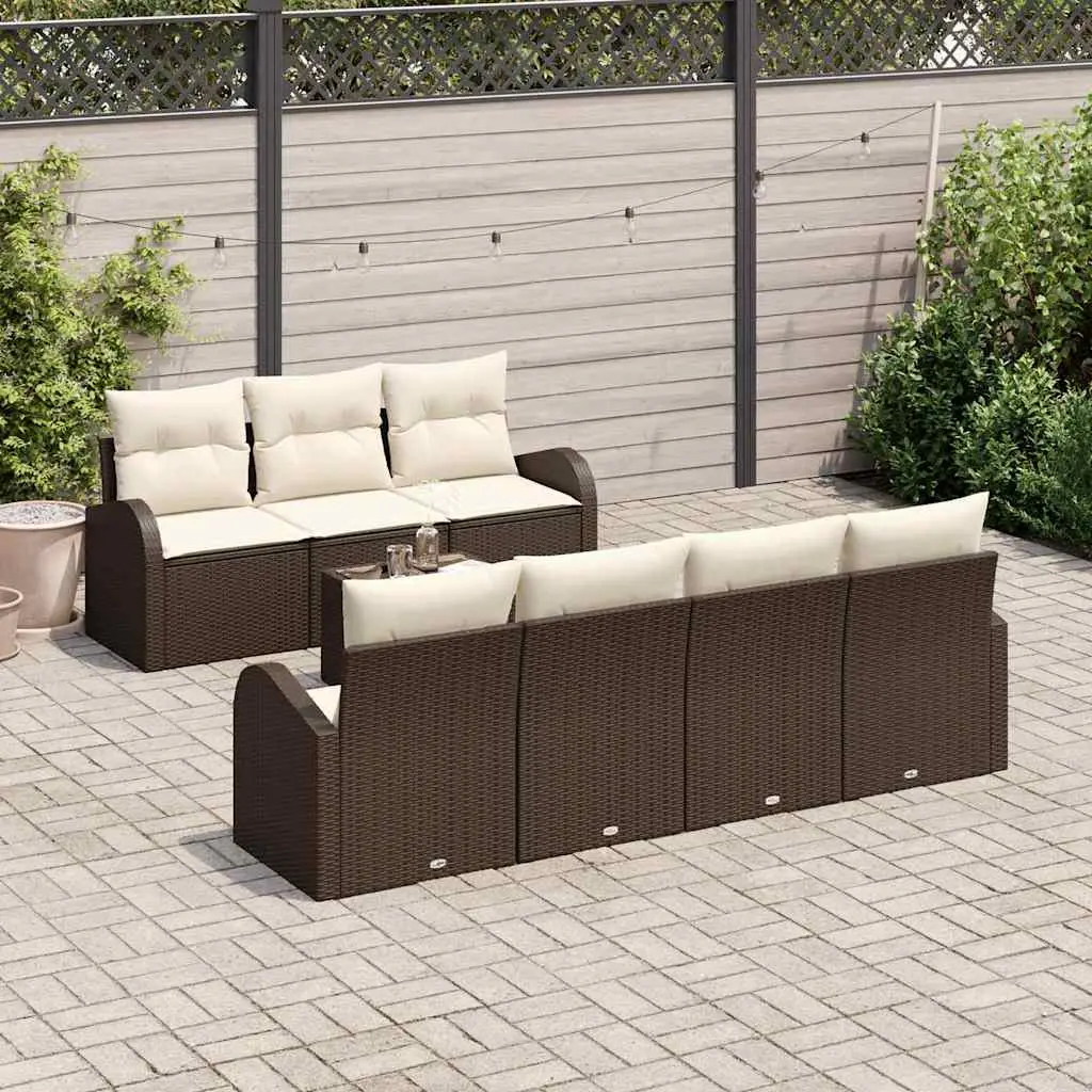 Ensemble Canapé XXL 8pcs Résine Tressée Marron avec Rangement et Design Modulable Durable – ComfortXL Outdoor Living