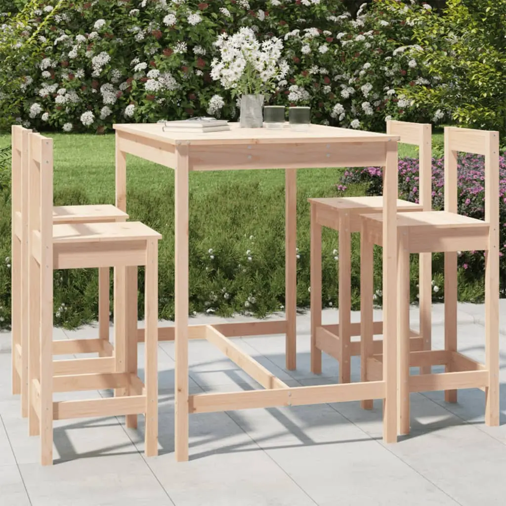 Ensemble de bar de jardin 5 pcs bois de pin massif vidaXL 3154750