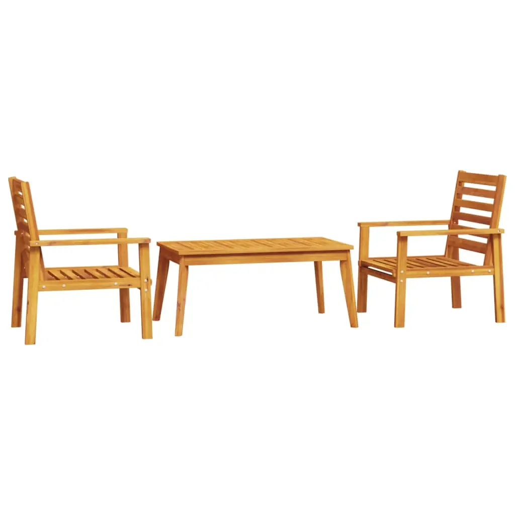 Ensemble de 3 pcs salon de jardin – Mobilier d’extérieur – Mobilier de jardin bois d’acacia solide-JU7218