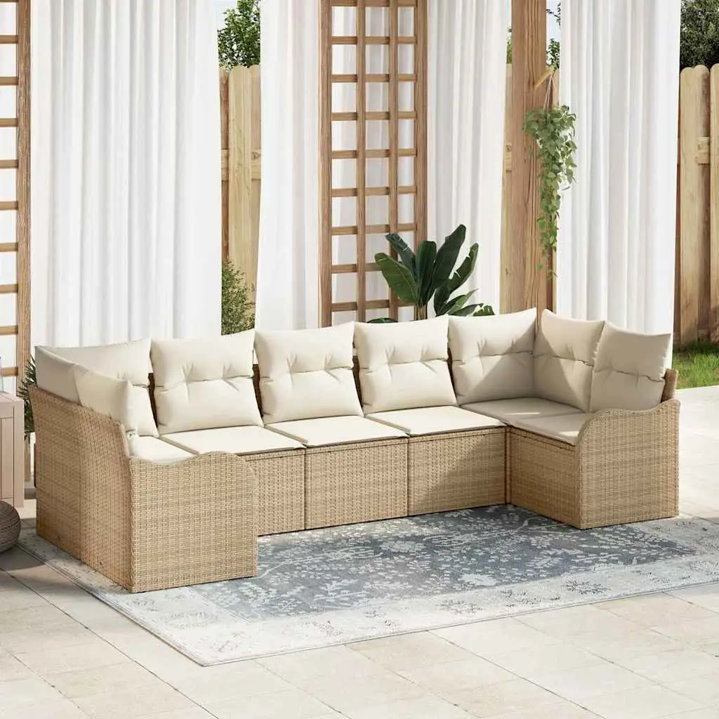 Ensemble de canapé de jardin Beige polyrotin vidaXL 3345851