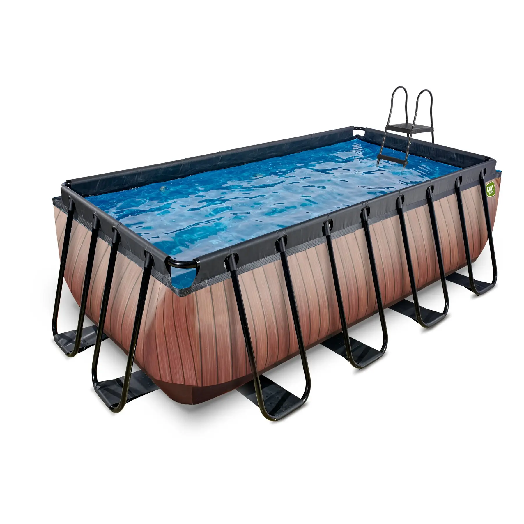 Exit Toys Bomba de filtro de arena para piscina para niños Wood 400 x 200 x 122 cm BROWN
