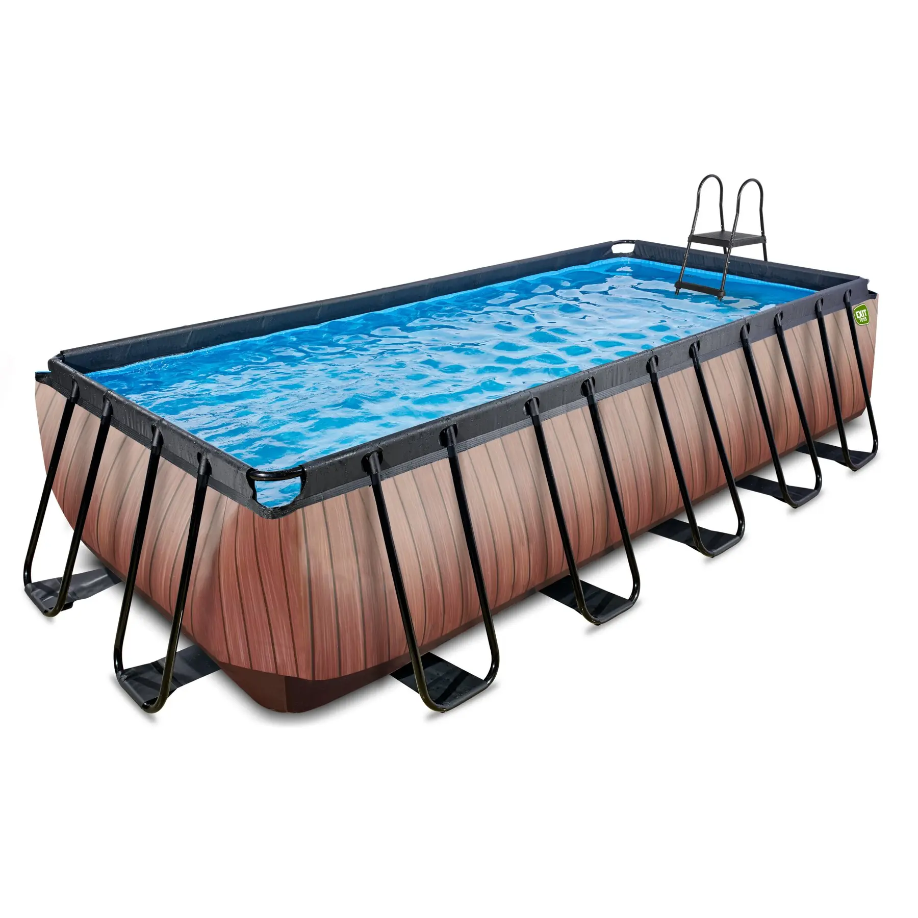 Exit Toys Bomba de filtro de arena para piscina para niños Wood 540 x 250 x 122 cm BROWN