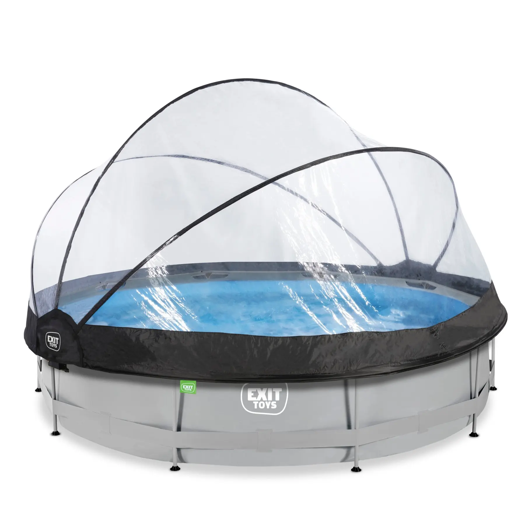 Exit Toys Piscina con bomba de filtración y cúpula Soft GRAY