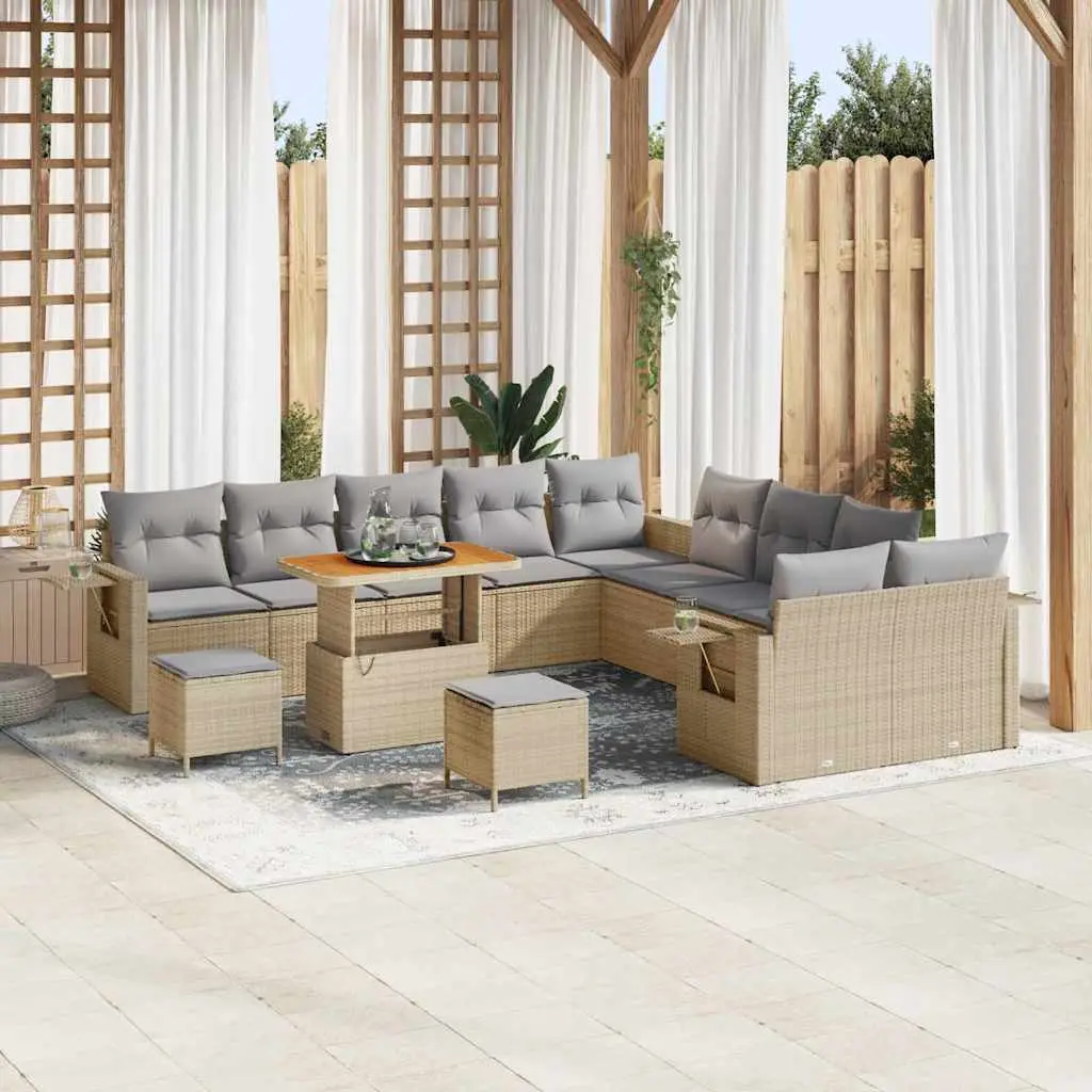 Ensemble de Jardin Familial 12 Personnes, Structure Acier et Bois d’Acacia – ComfortXL Outdoor Living