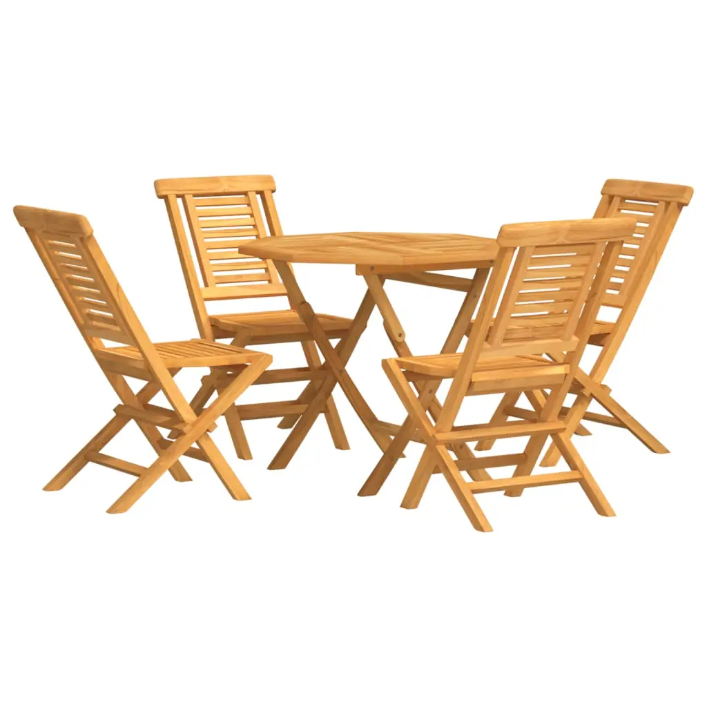 Ensemble de 5 pcs table de jardin avec chaises – mobilier de jardin Bois de teck massif-JU2852