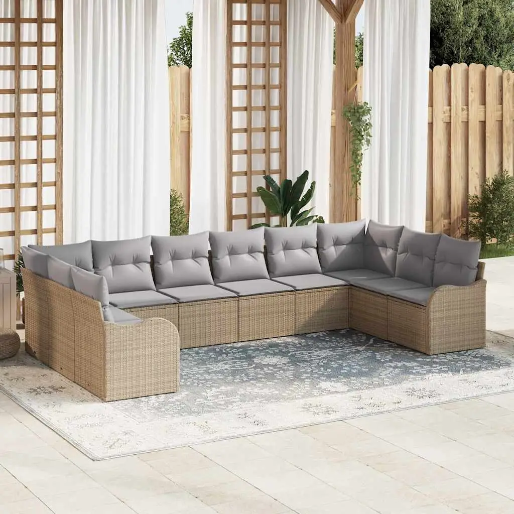 Ensemble de canapé de jardin Beige 344 x 177,5 x 85 cm vidaXL 3345880