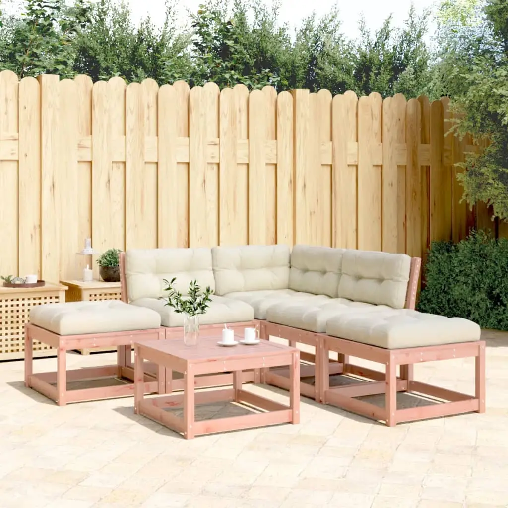 Ensemble de canapés 5 places en Bois de douglas massif naturel avec Coussins pour Extérieur – ComfortXL Outdoor Living