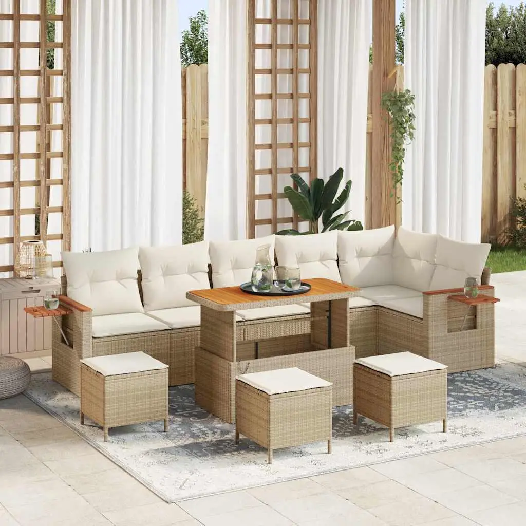 Ensemble Canapé Terrasse avec 3 Longues Méridiennes et Rangement Fonctionnel Beige – ComfortXL Outdoor Living