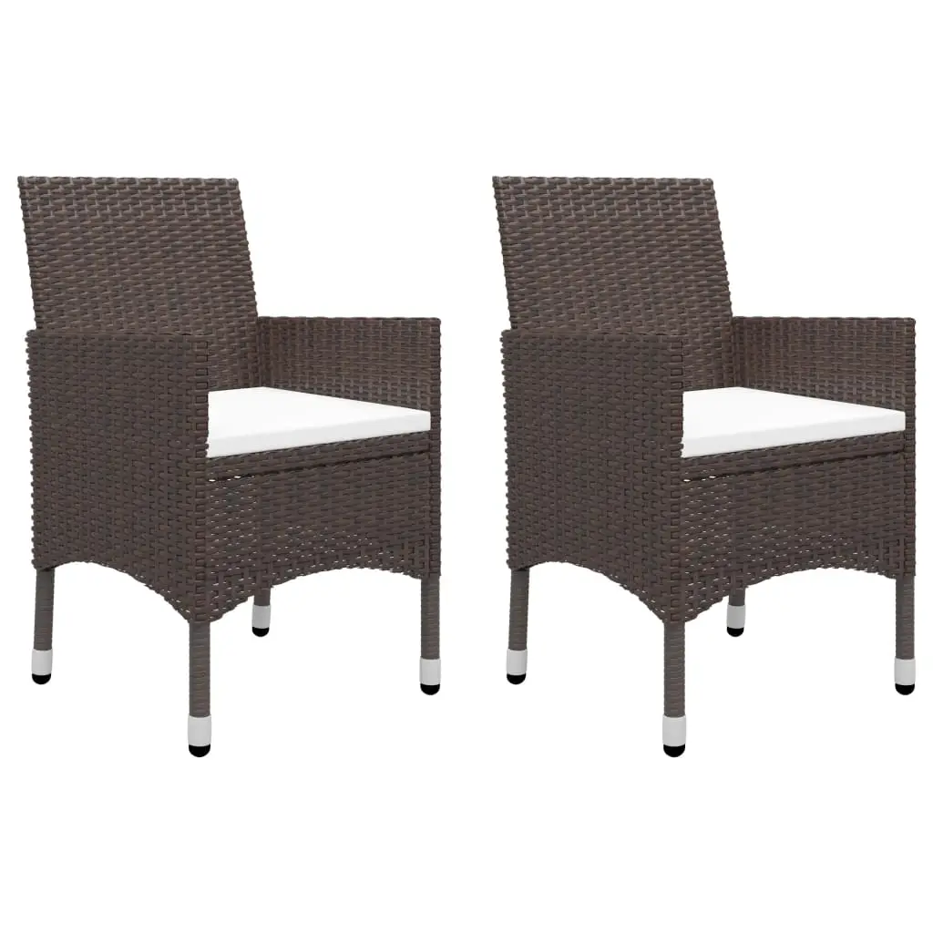 Ensemble de 5 pcs table de jardin avec chaises – mobilier de jardin Marron-JU3021