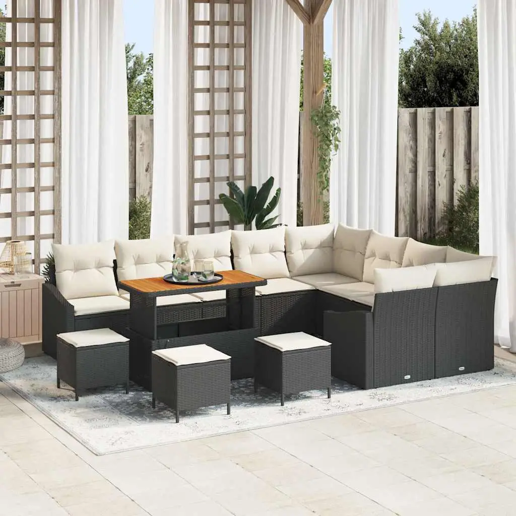 Ensemble canapé de jardin avec rangement modulable 13 pièces Noir – ComfortXL Outdoor Living