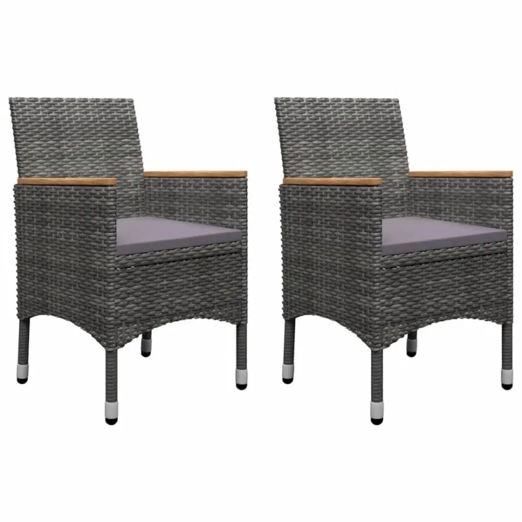 Ensemble de 5 pcs table de jardin avec chaises – mobilier de jardin Gris-JU3086
