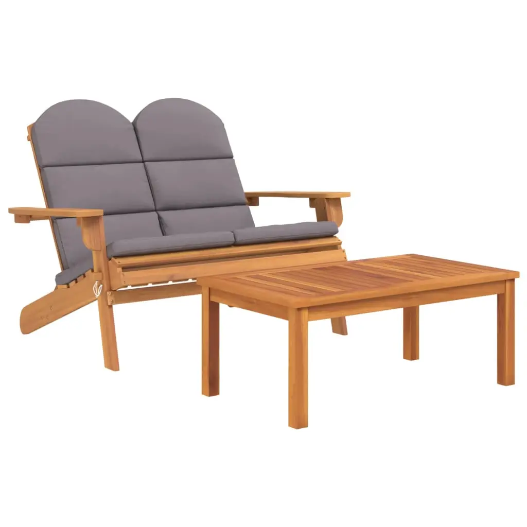 Ensemble de 2 pcs salon de jardin – Mobilier d’extérieur – Mobilier de jardin bois acacia solide-JU7239
