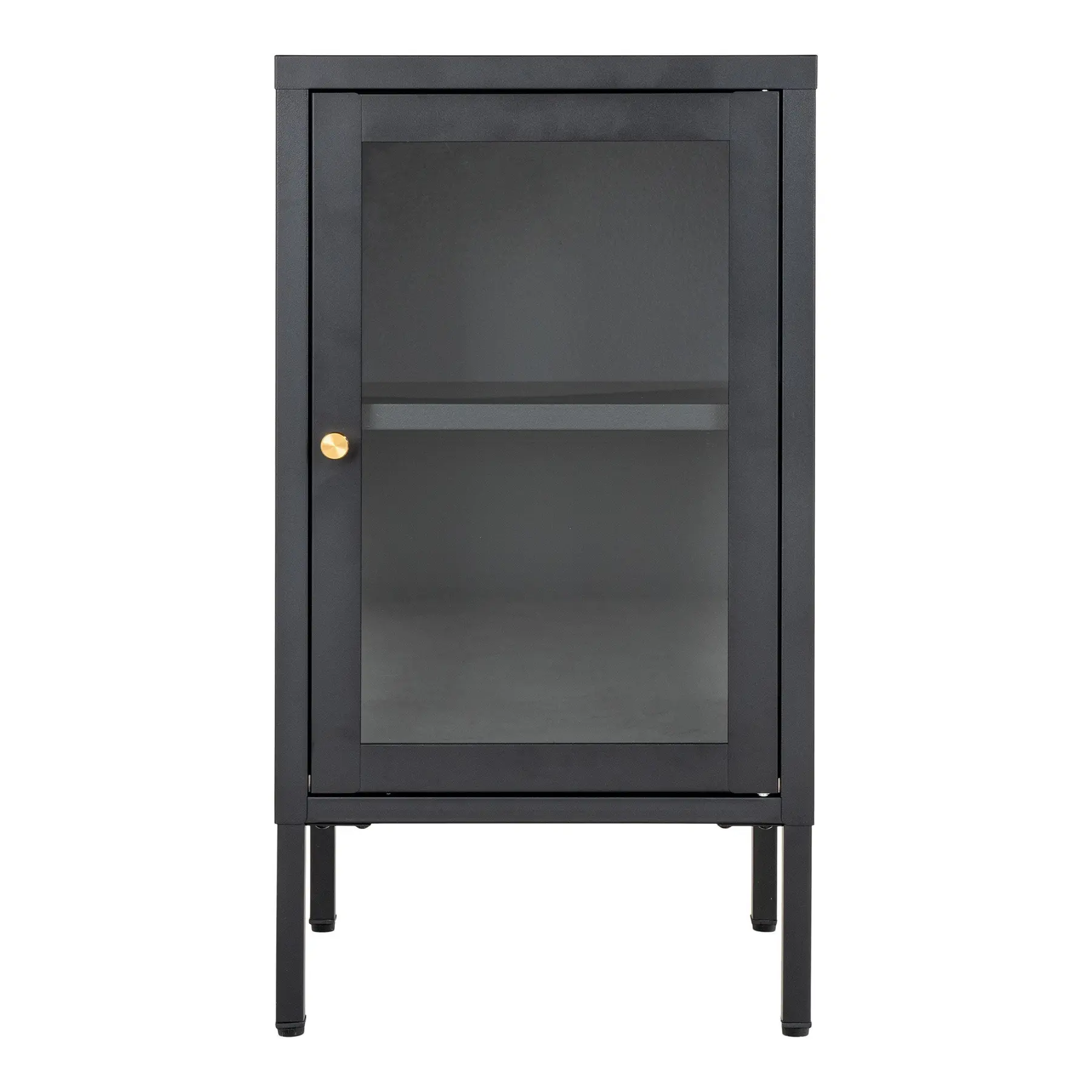 House Nordic Armario con puerta de cristal Dalby BLACK