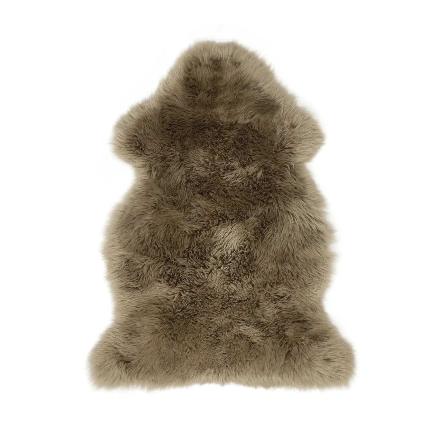 Hubsch Interior Alfombra de piel de oveja con pelo corto Prim BROWN