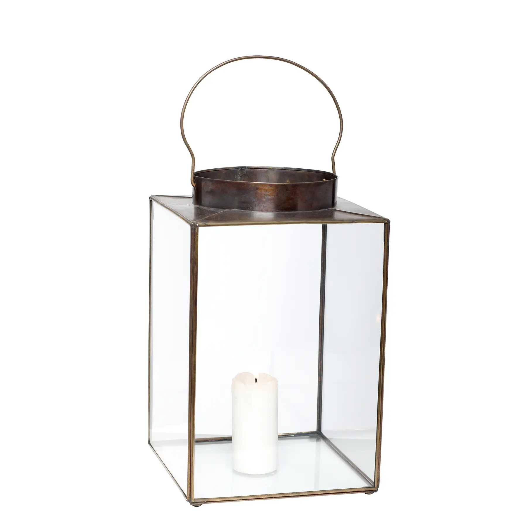 Hubsch Interior Linterna Panorama Medium BROWN